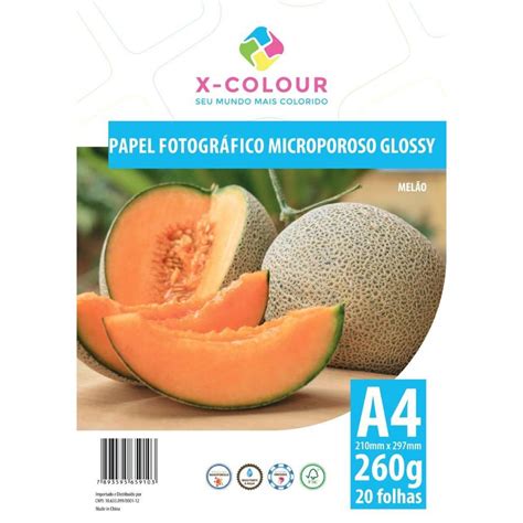 Papel Fotográfico Microporoso Glossy 260g X Colour Pacote 200