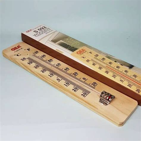 Thermometer Dinding Ruangan Kayu Gea S Lazada Indonesia