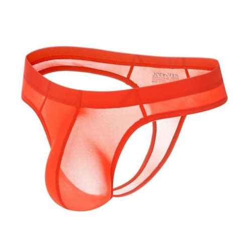 String Tanga Pour Homme Sexy En Soie Glac E Ultra Mince Souple