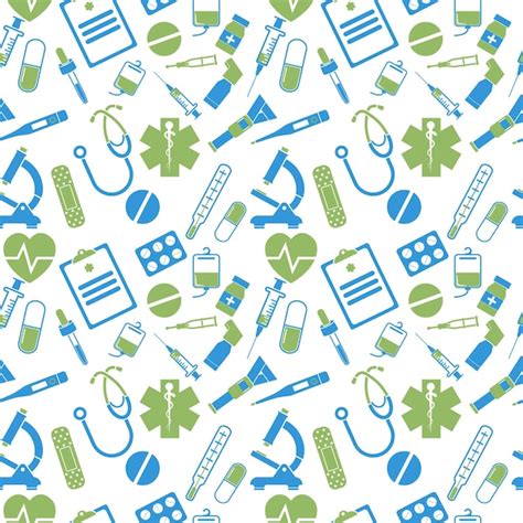 Premium Vector Medicine Seamless Pattern Medical Background Vector