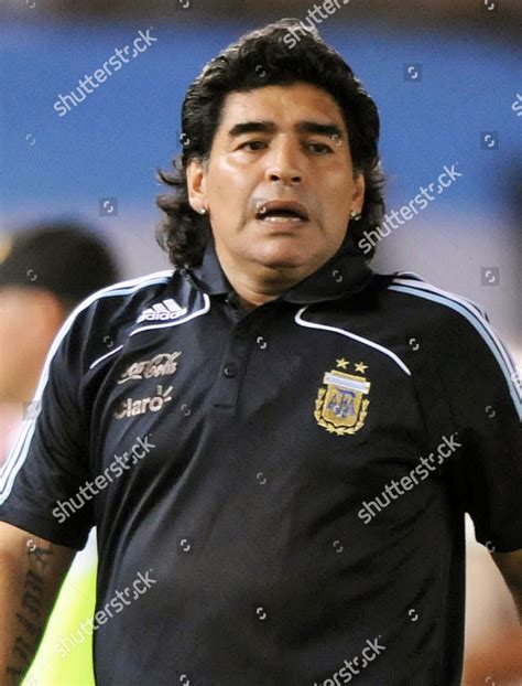 Argentinas Coach Diego Maradona Editorial Stock Photo - Stock Image ...