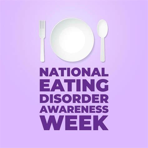 National Eating Disorder Awareness Week Background Vector Illustration 35854724 Vector Art At