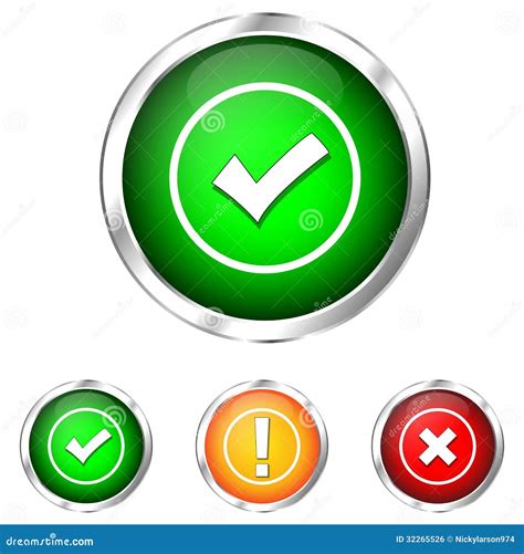 Icon Validation Stock Vector Illustration Of Button 32265526