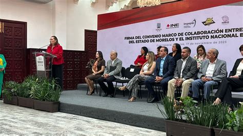 Ine Y Gobierno De Morelos Firman Convenio Para Garantizar Elecciones