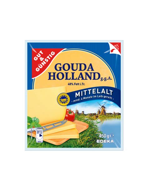 Gut Günstig Gouda Holland mittelalt 48 Fett 450g