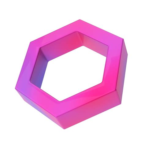 Premium Photo | 3D hexagon shape 3D geometric shape