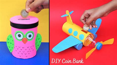 How To Make Cute Coin Bank With Cardboard And Plastic Bottlebest Out Of