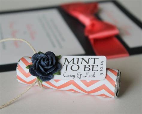 Personalized Mint To Be Tag With Navy Roses Decorated Your Own Wedding