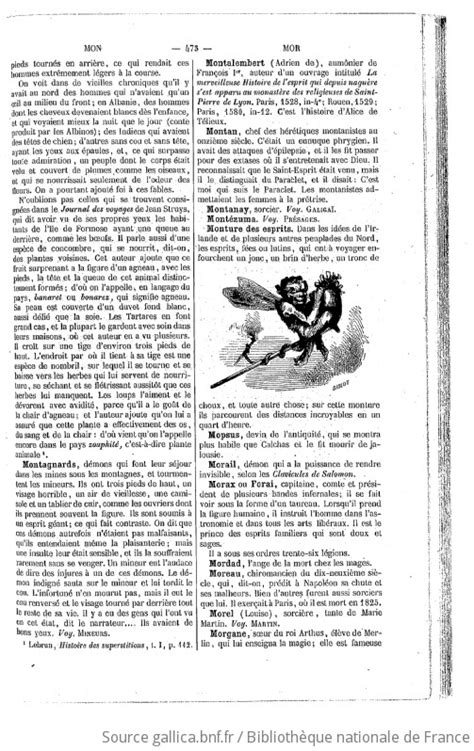 Dictionnaire Infernal R Pertoire Universel Des Tres Des Personnages