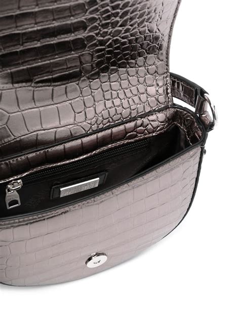 Versace Jeans Couture Baroque Buckle Crocodile Effect Tote Bag Farfetch