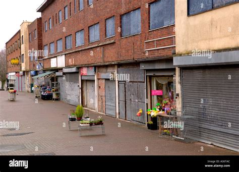 Boarded Up And Shuttered Shops And Flats At Symes Avenue Hartcliffe