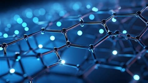 Grilla molecular de grafeno Estructura atómica del grafeno Foto Premium