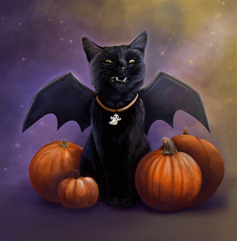 Halloween cat on Behance