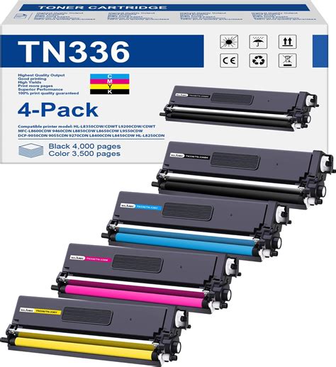 Amazon Brother MFC L8850CDW 4 Color High Yield Toner Cartridge Set