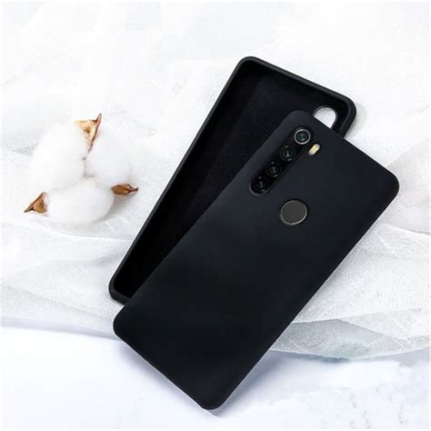 Capa Preta Xiaomi Redmi Note 8t Silicone Macio Forro Interno Em