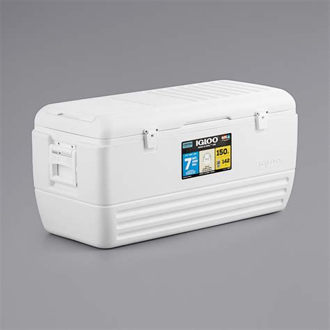 Igloo 44363 Quick And Cool 150 Qt White Cooler With Quick Access Hatch