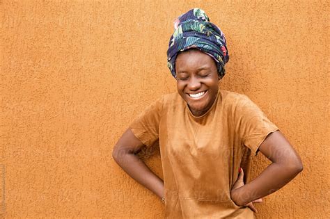 Laughing Woman Posing At Street Del Colaborador De Stocksy Danil