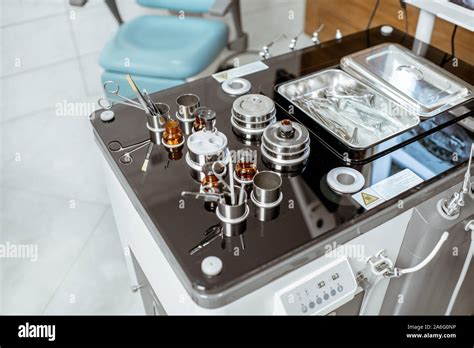 ENT Workstation With Diagnostic Equipment In The Otolaryngology Office