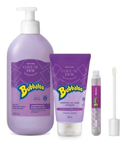 Combo Bubbaloo Uva Lo O Sabonete Gloss O Botic Rio Cremes Para O