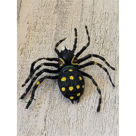 Yellow Spotted Spider Tarantula Scary Bug Toy Figure Etsy