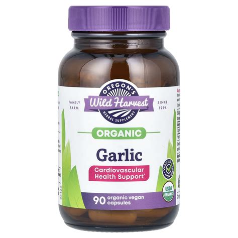 Oregons Wild Harvest Organic Garlic 90 Organic Vegan Capsules