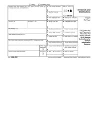 IRS Form 1099-DIV - 2018 - Fill Out, Sign Online and Download Fillable ...