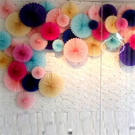 New Pc Size Tissue Paper Fans Flowers Pompom Balls Round Lanterns