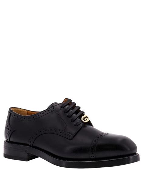 Gucci Derby Shoes In Black For Men Lyst