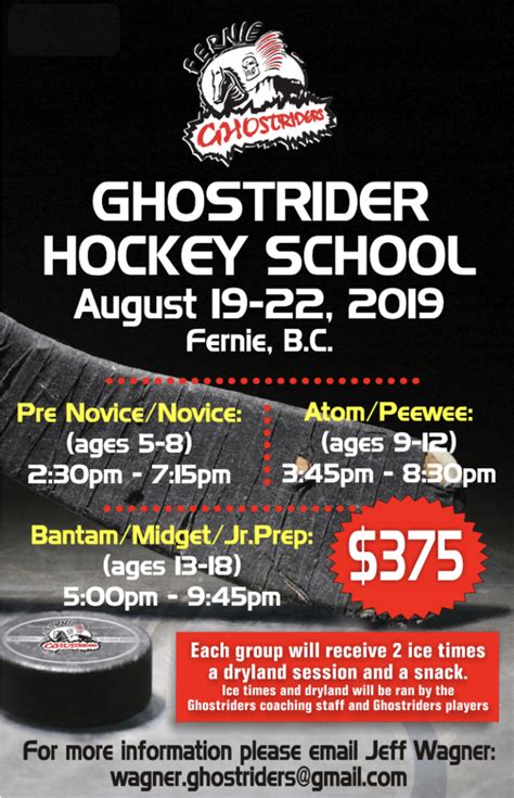 Hockey School | Fernie Ghostriders