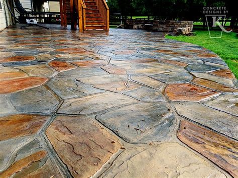 Stamped Concrete Flagstone Patio