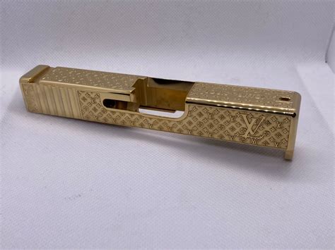 Custom Deep Laser Engraved 24k Gold Plated Glock 43 Slide Gen 3 Lv Ebay