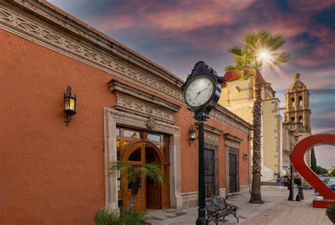 Mexico Durango Streets Near Historic Center And Durango Cathedral