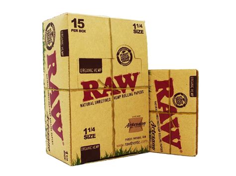 Raw Organic Artesano 1¼ Rolling Papers Tips And Tray Full Box — Vir Wholesale