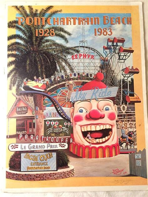 Lake Pontchartrain Beach Poster 1928 1983 Amusement Park Vintage 18x24