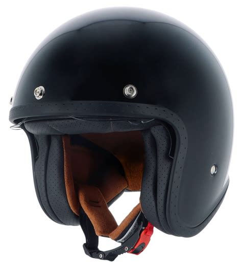 Casque Helstons Naked Helmet Noir Brillant Jet Moto ECE 22 06