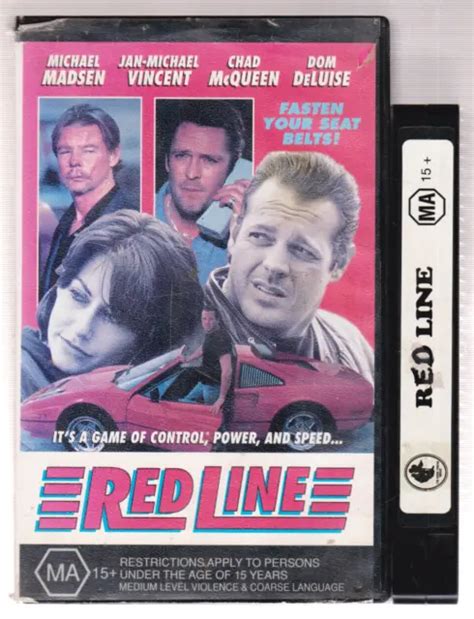 Rare Vhs Video Tapes Red Line Big Box Ex Rental Vincent Madsen