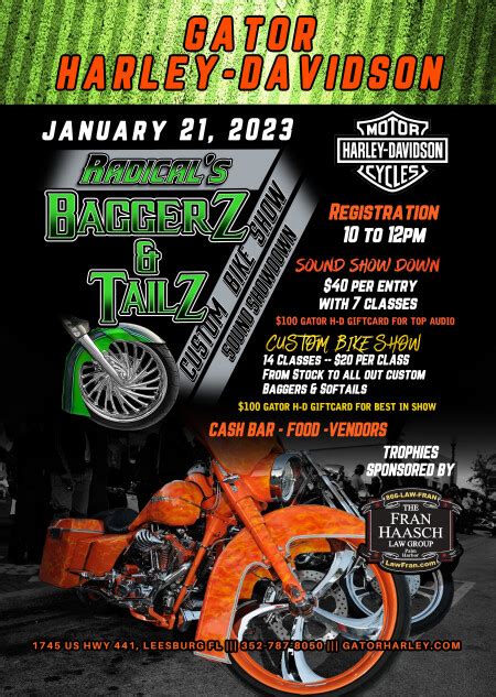 Radical Randys Baggerz Tailz Custom Bike Show And Sound Showdown