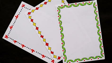 3 Border Designs Border Design For Files And Assignment Project File