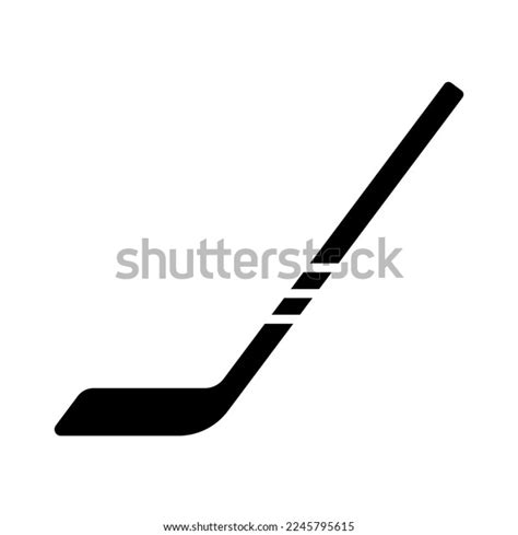 Hockey Stick Icon Black Silhouette Side Stock Vector (Royalty Free ...