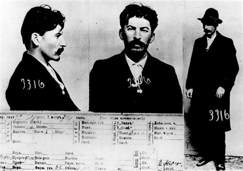 Joseph Stalin mugshot held by Okhrana, the Tsarist Secret Police, 1911