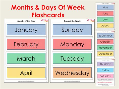 Days Of The Week Printable Flashcards