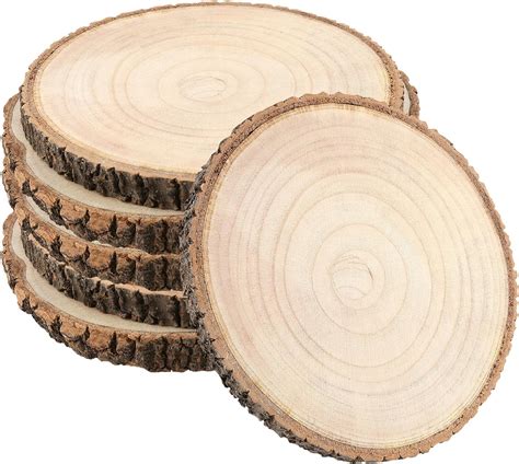 Amazon Muklei Pack Inch Wood Slices Unfinished Natural Wood