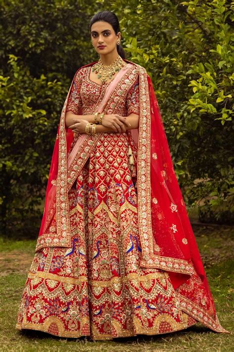 Shop For Angad Singh Raw Silk Zardozi Embroidered Lehenga Set For Women