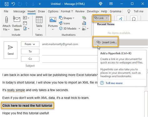 How To Insert A Hyperlink To A Folder In Outlook 365 At Flora Douglas Blog