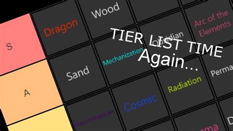 Tierlist Time Elemental Grind Game YouTube