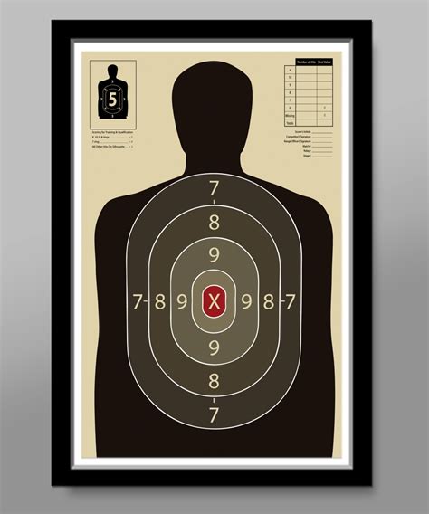 Official Gun Range Target Practice Poster Print 323 Home