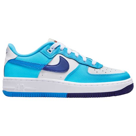 Nike Kids Boys Air Force 1 Lv8 2 In Whitelight Photo Blue Modesens