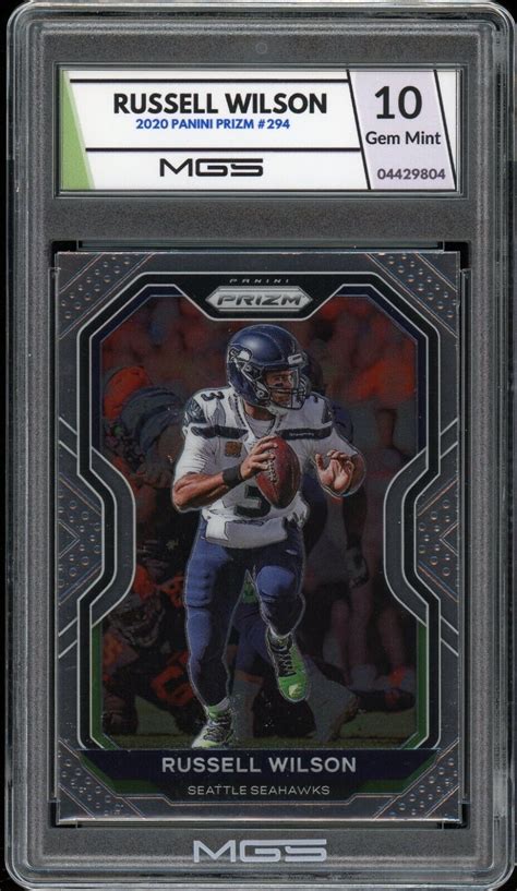 2020 Panini Prizm 294 Russell Wilson MGS Graded 10 Gem Mint Seattle