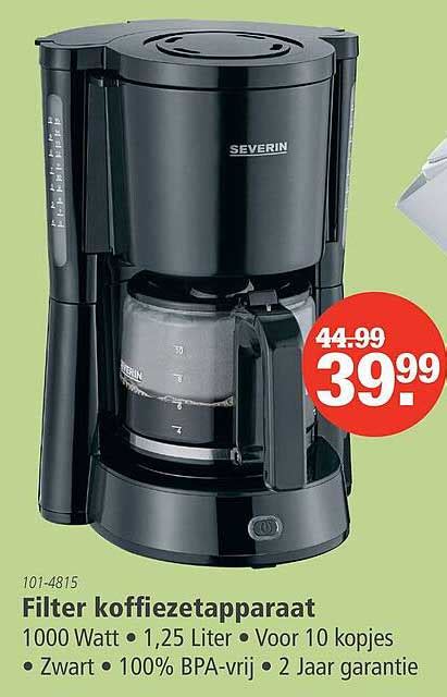 Severin Filter Koffiezetapparaat Aanbieding Bij Marskramer Folders Nl