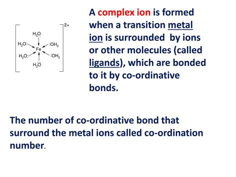 Ppt Complex Formation And The Shape Of Complex Ions Powerpoint Presentation Id5413865